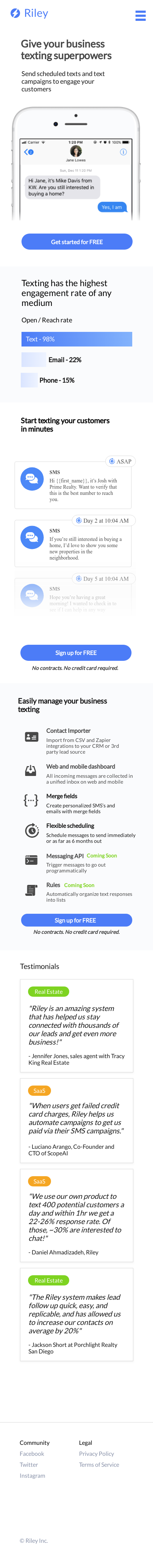 Example of Design for Business & Industrial, Mobile Landing Page by getrileynow.com | Mobile Landing Page Design