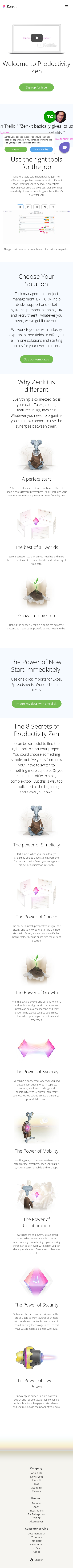 Example of Design for Computers & Electronics, Software, Business & Productivity Software, Mobile Landing Page by zenkit.com | Mobile Landing Page Design