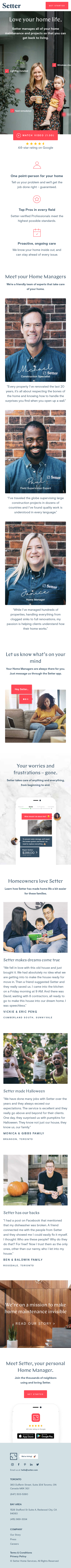 Example of Design for Home & Garden, Home Improvement, Mobile Landing Page by setter.com | Mobile Landing Page Design