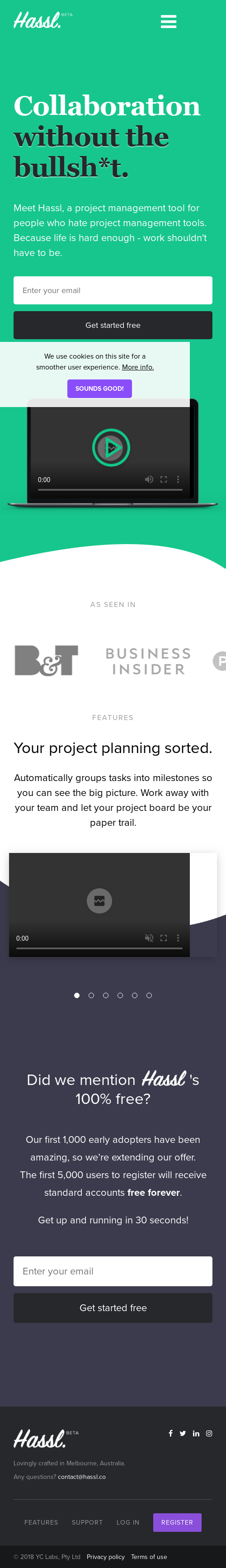 Example of Design for Computers & Electronics, Software, Mobile Landing Page by hassl.co | Mobile Landing Page Design