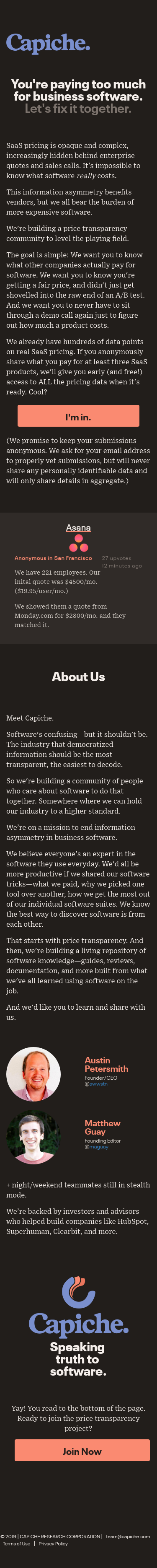Example of Design for Computers & Electronics, Software, Business & Productivity Software, Mobile Landing Page by capiche.com | Mobile Landing Page Design