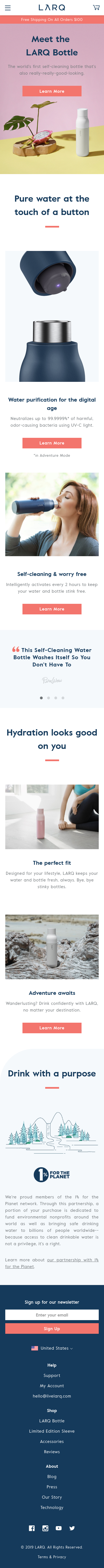 Example of Design for Food & Drink, Beverages, Mobile Landing Page by livelarq.com | Mobile Landing Page Design