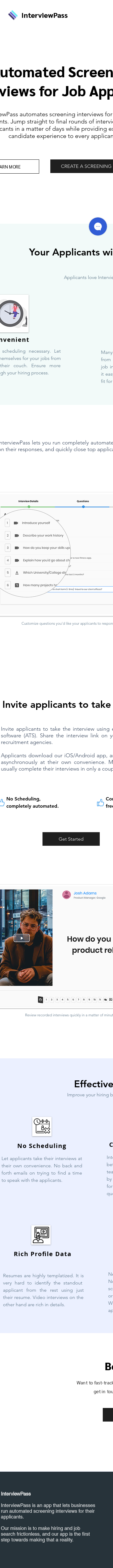 Example of Design for Jobs & Education, Jobs, Mobile Landing Page by interviewpass.co | Mobile Landing Page Design
