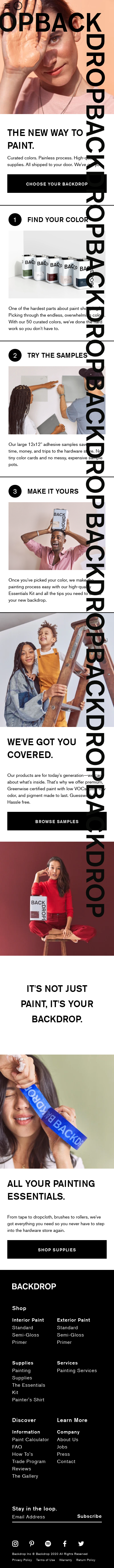 Example of Design for Home & Garden, Home Improvement, House Painting & Finishing, Mobile Landing Page by backdrophome.com | Mobile Landing Page Design