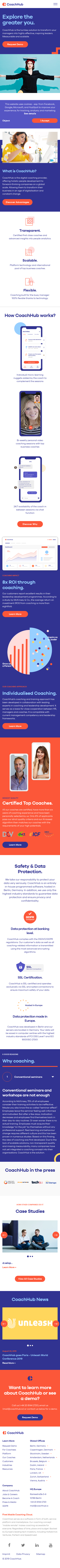 Example of Design for Business & Industrial, Business Operations, Mobile Landing Page by coachhub.io | Mobile Landing Page Design
