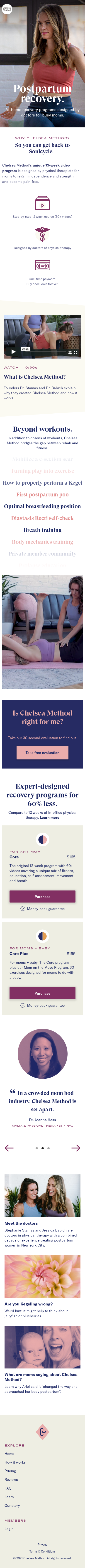 Example of Design for Health, Medical Facilities & Services, Mobile Landing Page by chelseamethod.com | Mobile Landing Page Design