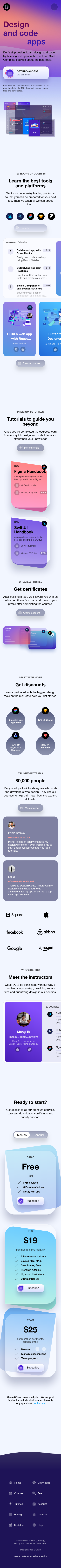 Example of Design for Computers & Electronics, Software, Mobile Landing Page by designcode.io | Mobile Landing Page Design