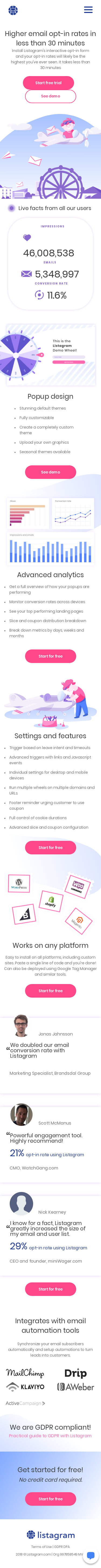 Example of Design for Computers & Electronics, Mobile Landing Page by listagram.com | Mobile Landing Page Design