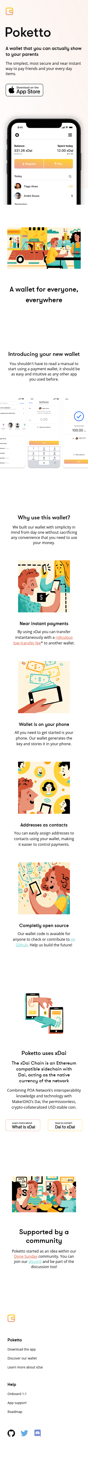 Example of Design for Uncategorized, Mobile Landing Page by poketto.cash | Mobile Landing Page Design