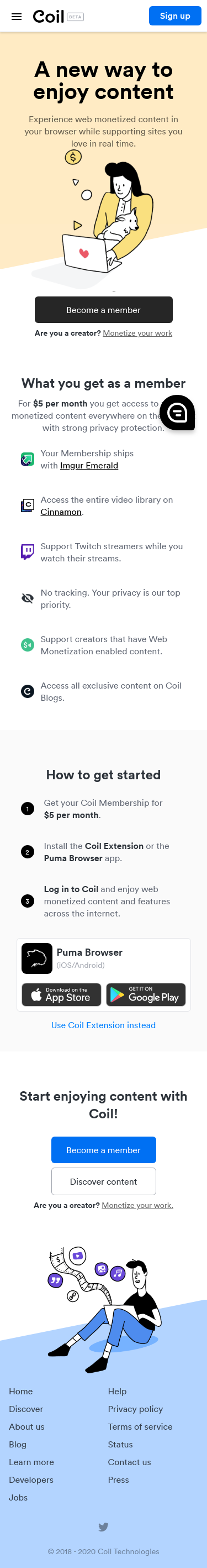 Example of Design for Uncategorized, Mobile Landing Page by coil.com | Mobile Landing Page Design