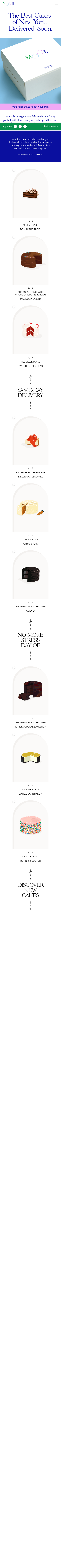 Example of Design for Food & Drink, Food, Baked Goods, Mobile Landing Page by moondeliverscakes.com | Mobile Landing Page Design