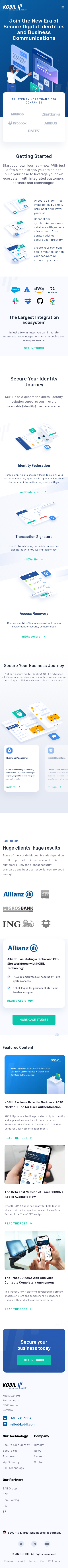 Example of Design for Business & Industrial, Mobile Landing Page by kobil.com | Mobile Landing Page Design