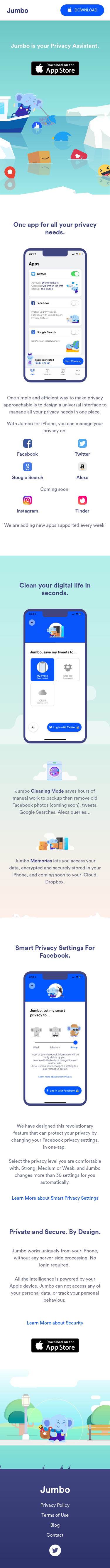 Example of Design for Internet & Telecom, Mobile & Wireless, Mobile Landing Page by jumboprivacy.com | Mobile Landing Page Design