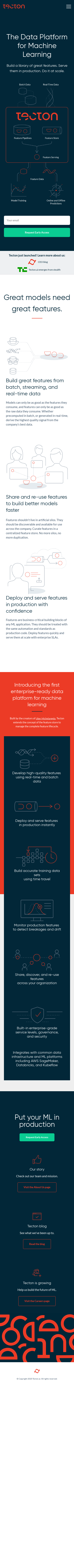 Example of Design for Computers & Electronics, Mobile Landing Page by tecton.ai | Mobile Landing Page Design