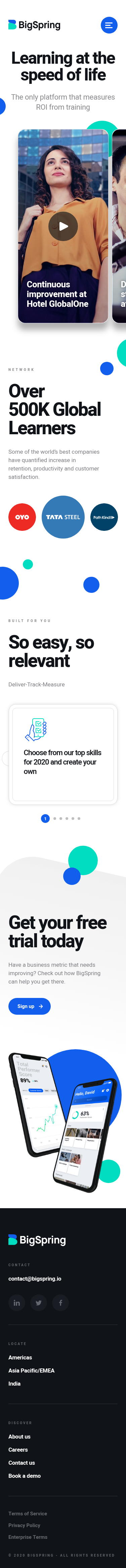 Example of Design for Business & Industrial, Mobile Landing Page by bigspring.io | Mobile Landing Page Design