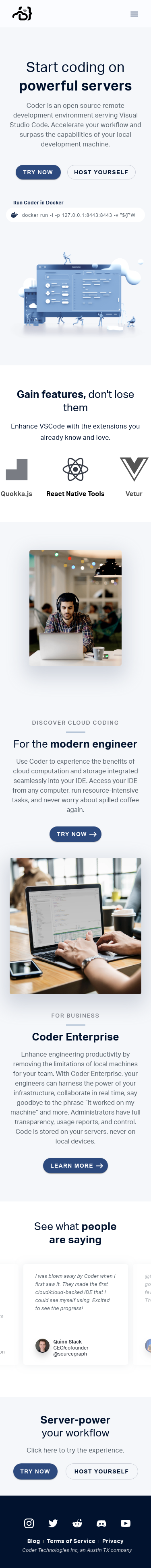 Example of Design for Computers & Electronics, Programming, Mobile Landing Page by coder.com | Mobile Landing Page Design