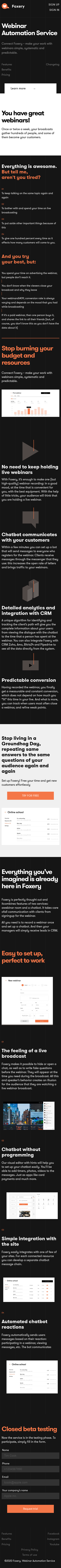 Example of Design for Business & Industrial, Mobile Landing Page by foxery.io | Mobile Landing Page Design