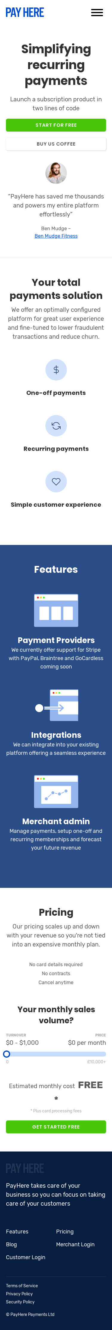 Example of Design for Business & Industrial, Business Services, E-Commerce Services, Mobile Landing Page by payhere.co | Mobile Landing Page Design