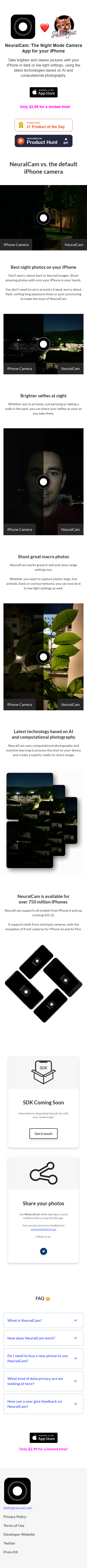 Example of Design for Internet & Telecom, Mobile & Wireless, Mobile Apps & Add-Ons, Mobile Landing Page by neural.cam | Mobile Landing Page Design