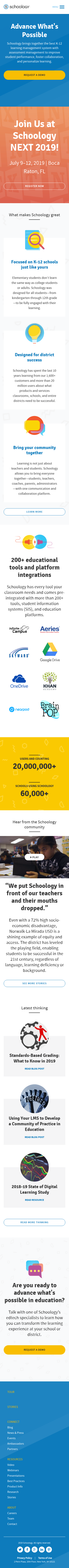 Example of Design for Jobs & Education, Education, Teaching & Classroom Resources, Mobile Landing Page by schoology.com | Mobile Landing Page Design
