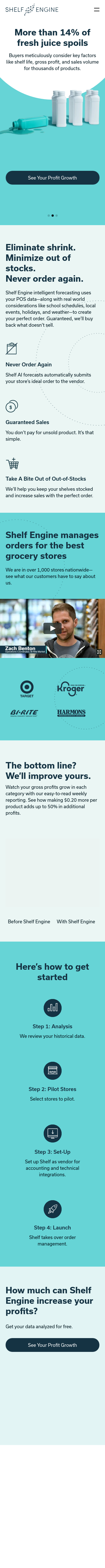 Example of Design for Food & Drink, Mobile Landing Page by shelfengine.com | Mobile Landing Page Design