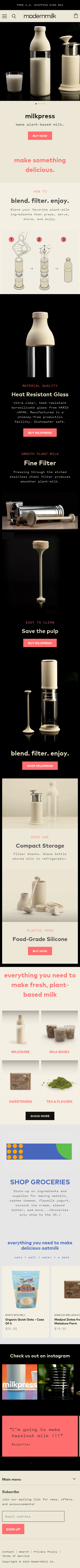 Example of Design for Food & Drink, Food, Mobile Landing Page by modernmilk.co | Mobile Landing Page Design