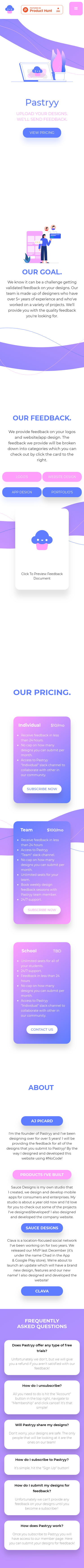 Example of Design for Uncategorized, Mobile Landing Page by pastryy.com | Mobile Landing Page Design