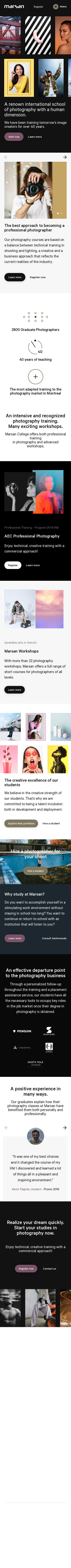 Example of Design for Jobs & Education, Education, Mobile Landing Page by collegemarsan.qc.ca | Mobile Landing Page Design