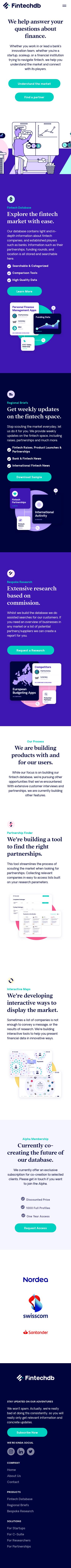 Example of Design for Business & Industrial, Business Finance, Mobile Landing Page by fintechdb.com | Mobile Landing Page Design
