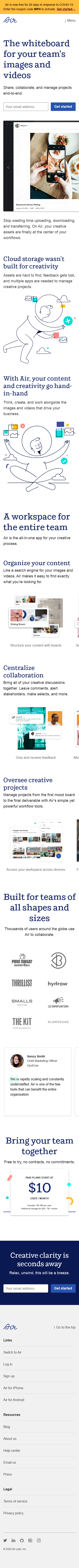 Example of Design for Uncategorized, Mobile Landing Page by air.inc | Mobile Landing Page Design