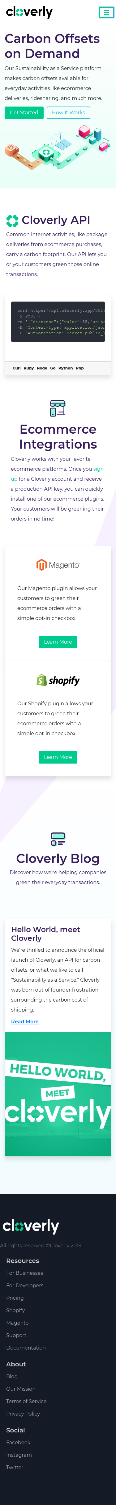 Example of Design for People & Society, Social Issues & Advocacy, Green Living & Environmental Issues, Mobile Landing Page by cloverly.com | Mobile Landing Page Design