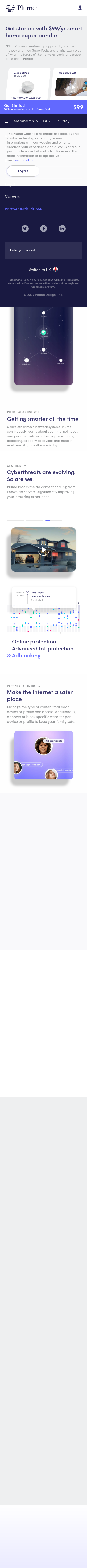 Example of Design for Uncategorized, Mobile Landing Page by plume.com | Mobile Landing Page Design