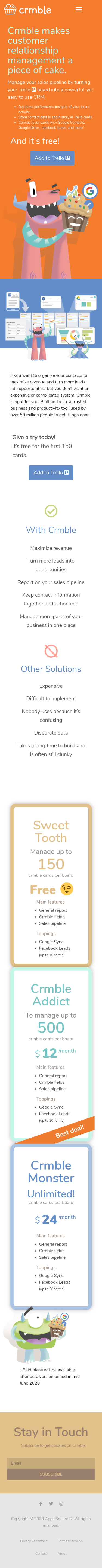 Example of Design for Business & Industrial, Mobile Landing Page by crmble.com | Mobile Landing Page Design