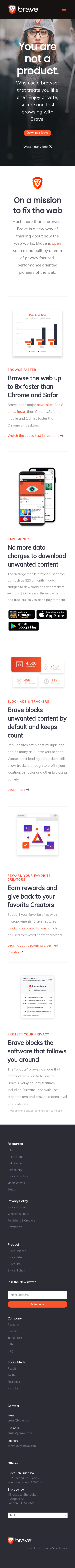 Example of Design for Uncategorized, Mobile Landing Page by brave.com | Mobile Landing Page Design