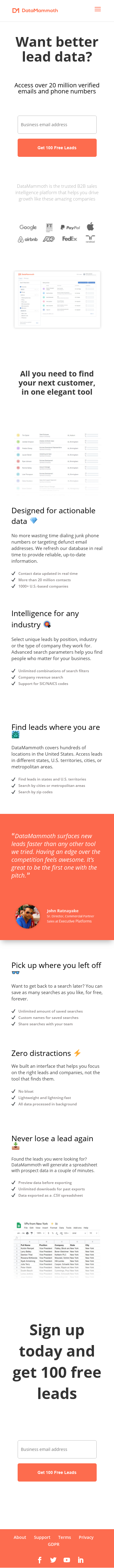 Example of Design for Business & Industrial, Mobile Landing Page by datamammoth.com | Mobile Landing Page Design