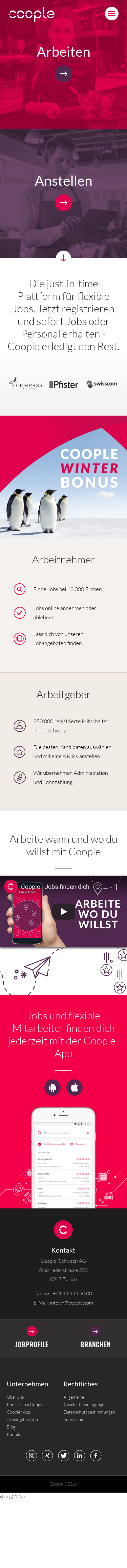 Example of Design for Jobs & Education, Jobs, Job Listings, Mobile Landing Page by coople.com | Mobile Landing Page Design