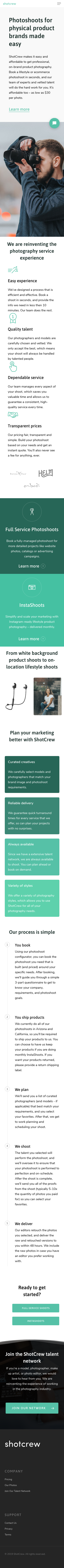 Example of Design for Business & Industrial, Business Services, Mobile Landing Page by shotcrew.com | Mobile Landing Page Design