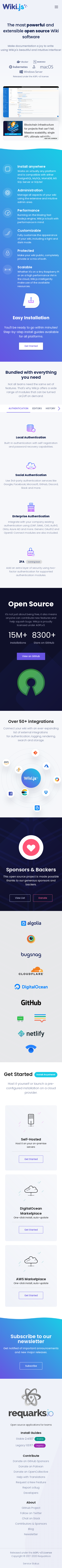 Example of Design for Computers & Electronics, Programming, Mobile Landing Page by wiki.js.org | Mobile Landing Page Design