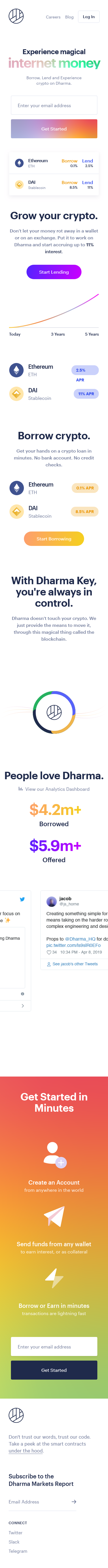 Example of Design for Finance, Banking, Mobile Landing Page by dharma.io | Mobile Landing Page Design