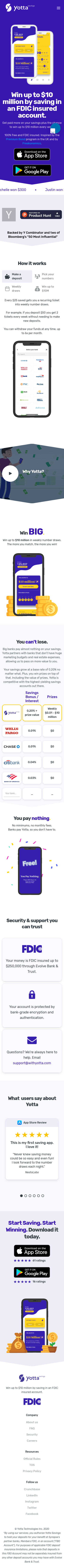 Example of Design for Finance, Banking, Mobile Landing Page by withyotta.com | Mobile Landing Page Design