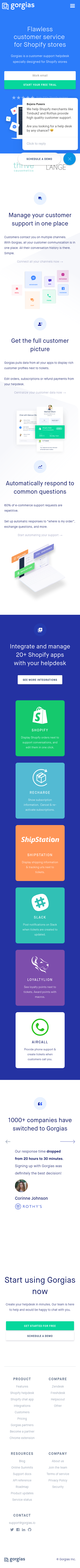 Example of Design for Business & Industrial, Mobile Landing Page by gorgias.io | Mobile Landing Page Design