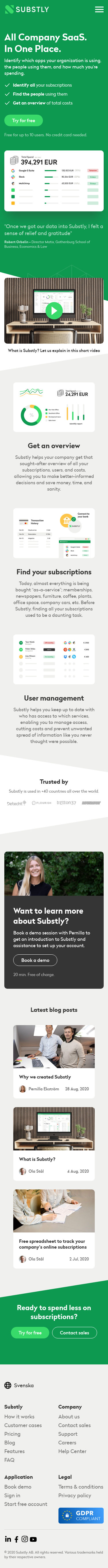 Example of Design for Business & Industrial, Mobile Landing Page by substly.com/en | Mobile Landing Page Design
