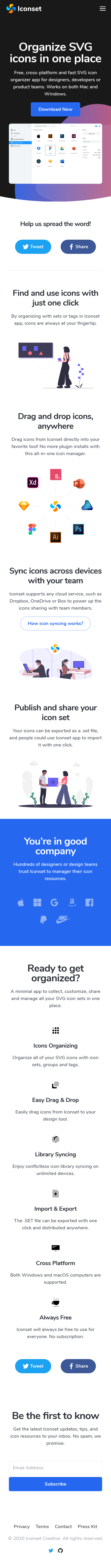 Example of Design for Computers & Electronics, Software, Mobile Landing Page by iconset.io | Mobile Landing Page Design