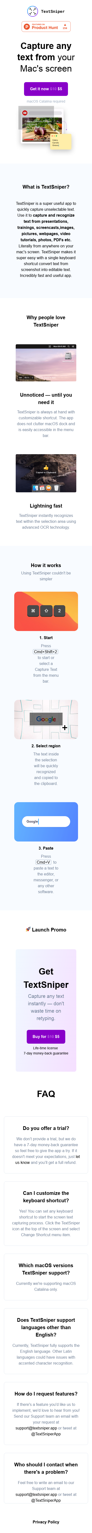 Example of Design for Computers & Electronics, Software, Mobile Landing Page by textsniper.app | Mobile Landing Page Design