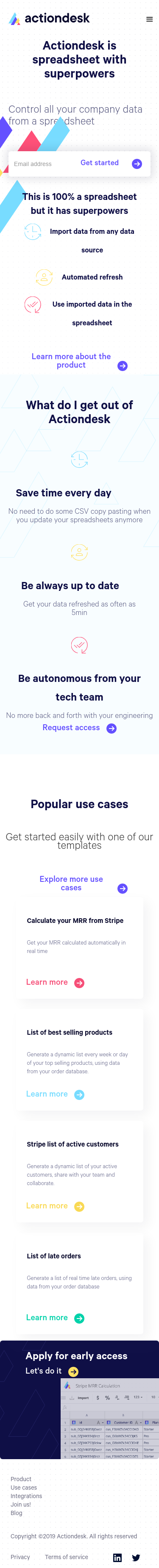 Example of Design for Computers & Electronics, Software, Business & Productivity Software, Mobile Landing Page by actiondesk.io | Mobile Landing Page Design