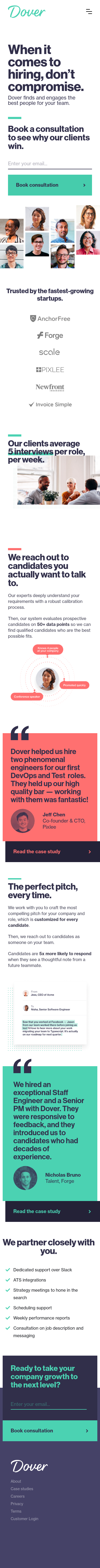 Example of Design for Computers & Electronics, Programming, Mobile Landing Page by dover.io | Mobile Landing Page Design