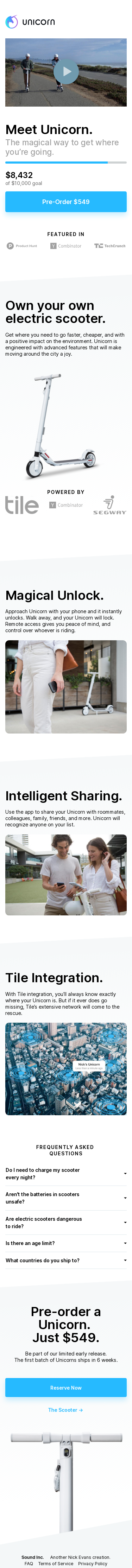 Example of Design for Uncategorized, Mobile Landing Page by unicornrides.com | Mobile Landing Page Design