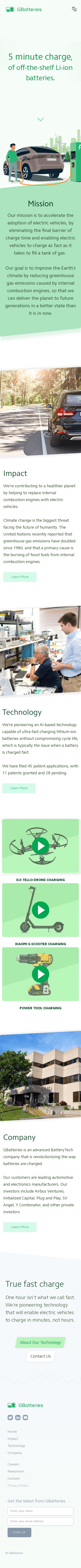 Example of Design for Autos & Vehicles, Motor Vehicles (By Type), Hybrid & Alternative Vehicles, Mobile Landing Page by gbatteries.com | Mobile Landing Page Design