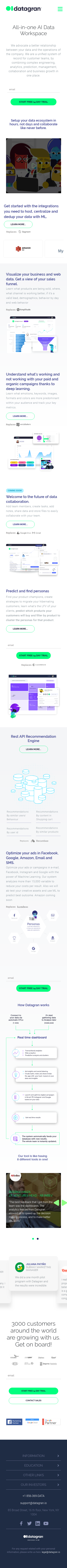 Example of Design for Business & Industrial, Mobile Landing Page by datagran.io | Mobile Landing Page Design