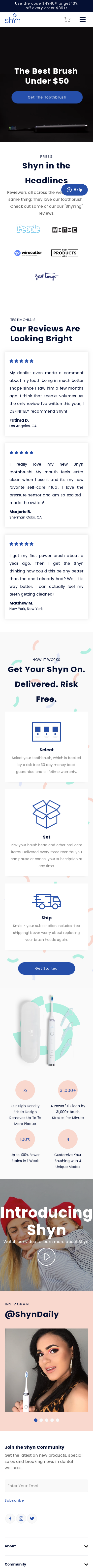 Example of Design for Health, Oral & Dental Care, Mobile Landing Page by shyn.com | Mobile Landing Page Design